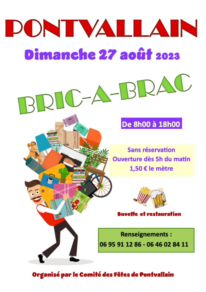 Bric à brac Pontvallain 2023