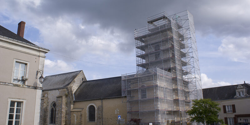 Visite commentée du chantier de restauration de l'église de Pontvallain.