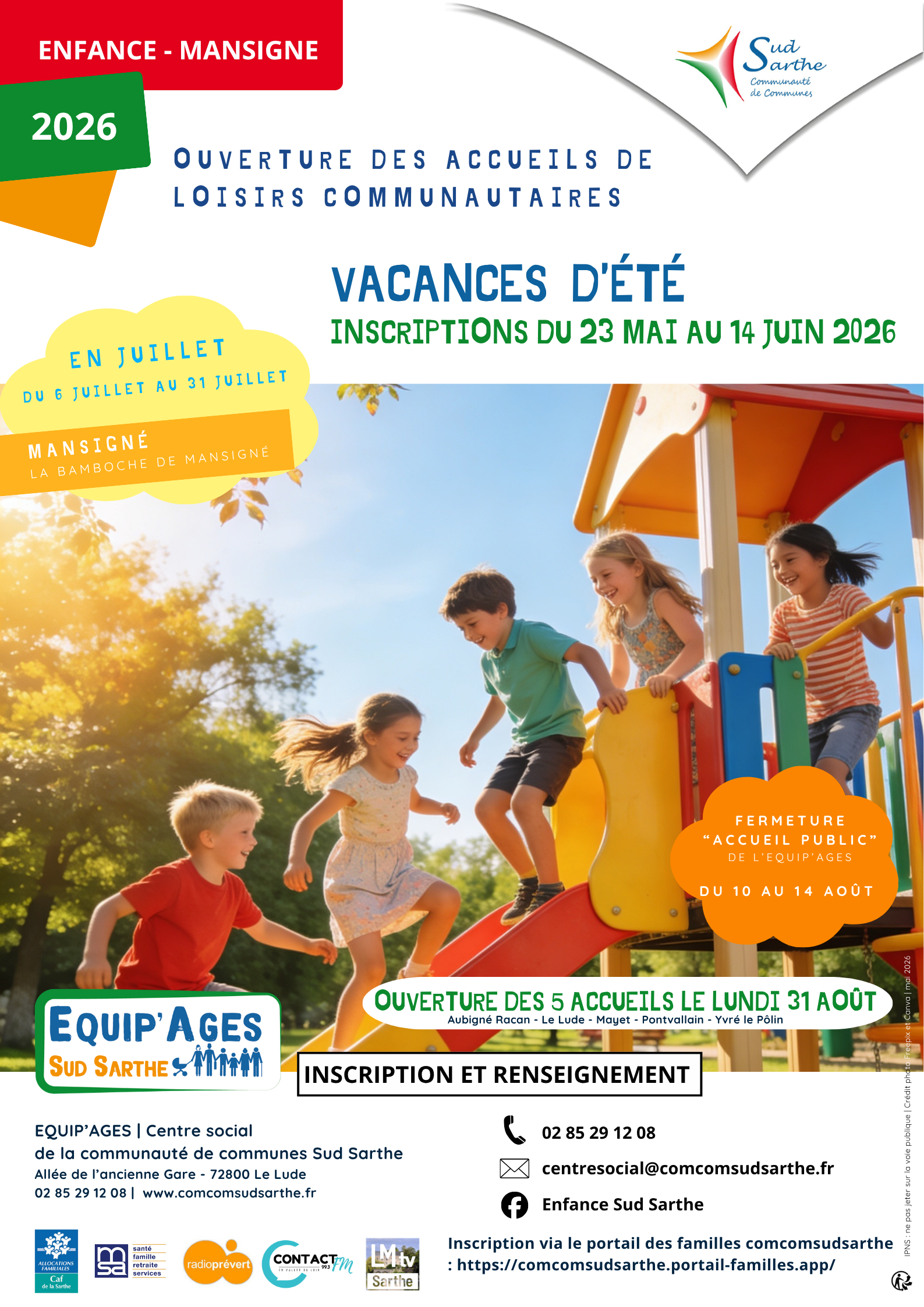 Vacances ete 2026